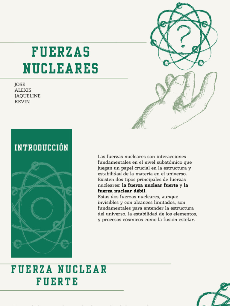 Fuerzas nucleares: fuerte y débil | PDF | Interacción fundamental | La ...
