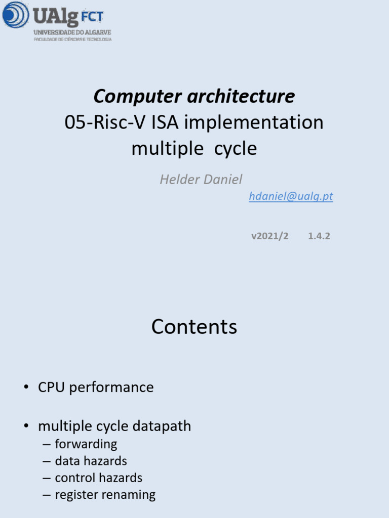 RISC-V Multi-Cycle Datapath Explained | PDF | Central Processing Unit ...