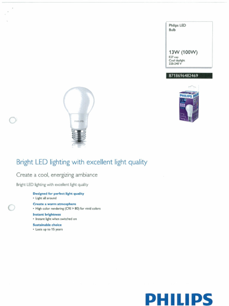 Philips - LED Bulbs (13W) | PDF