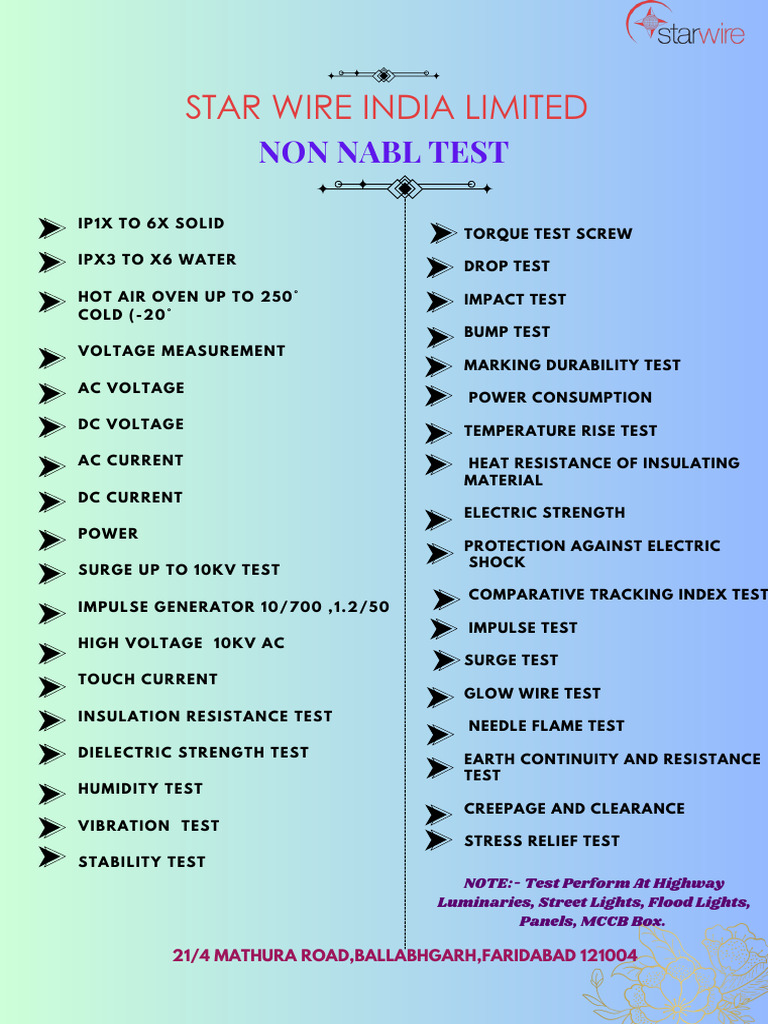 Non Nabl Test | PDF | Technology & Engineering
