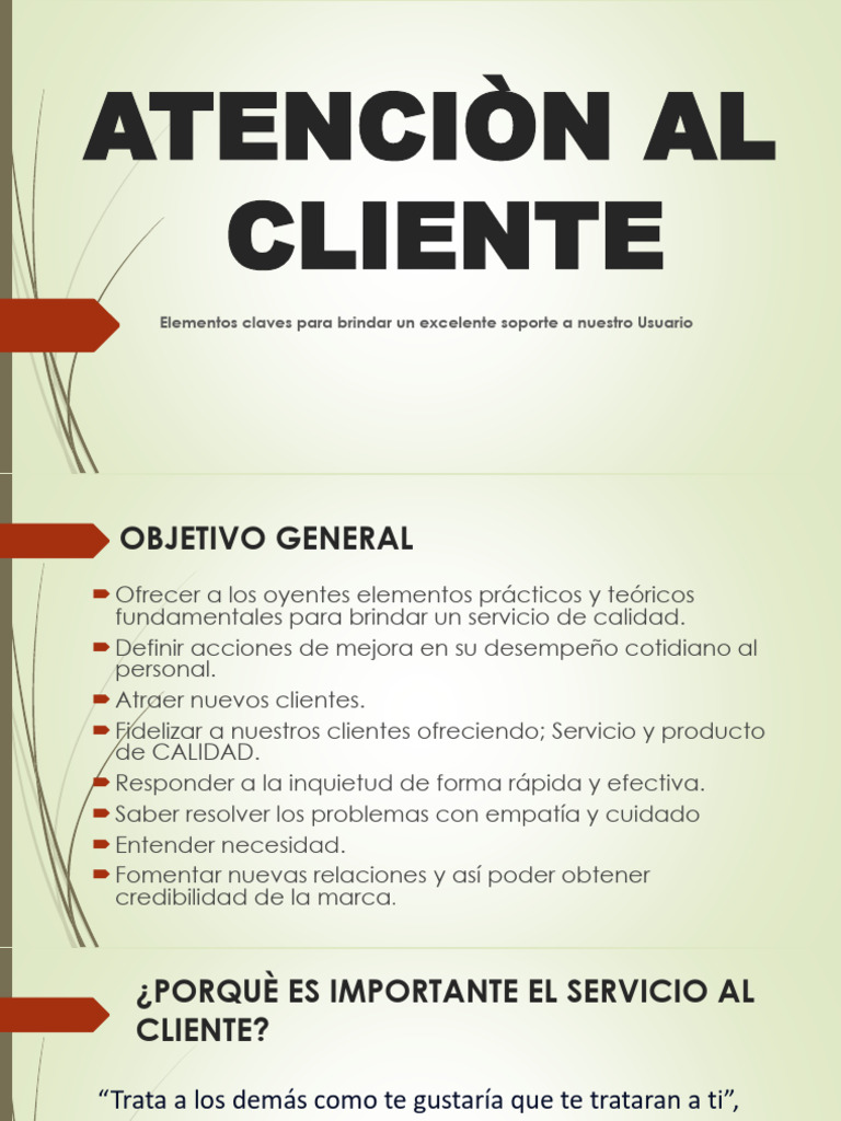 Claves para un Soporte al Cliente Excepcional | PDF | Servicio al ...