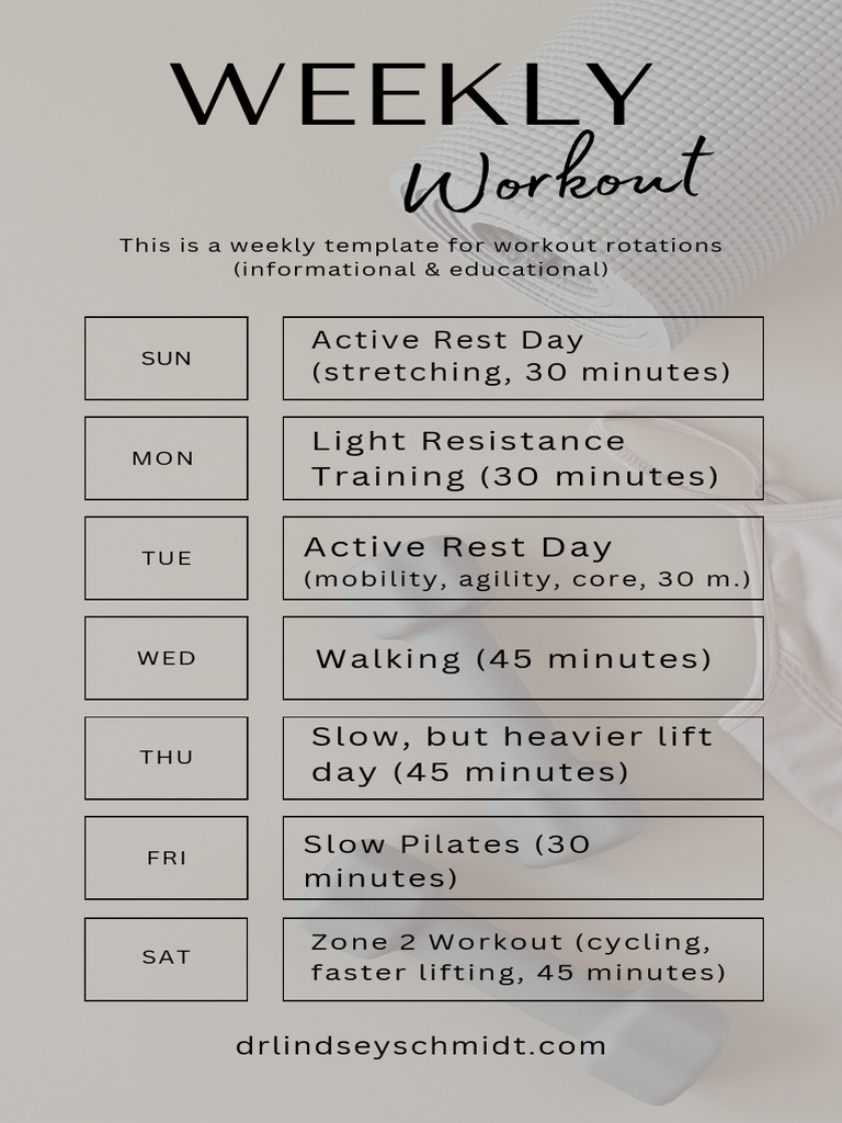 Weekly Workout Rotation Guide | PDF