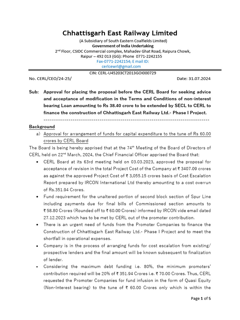 Cerl internal note pdf equity finance loans