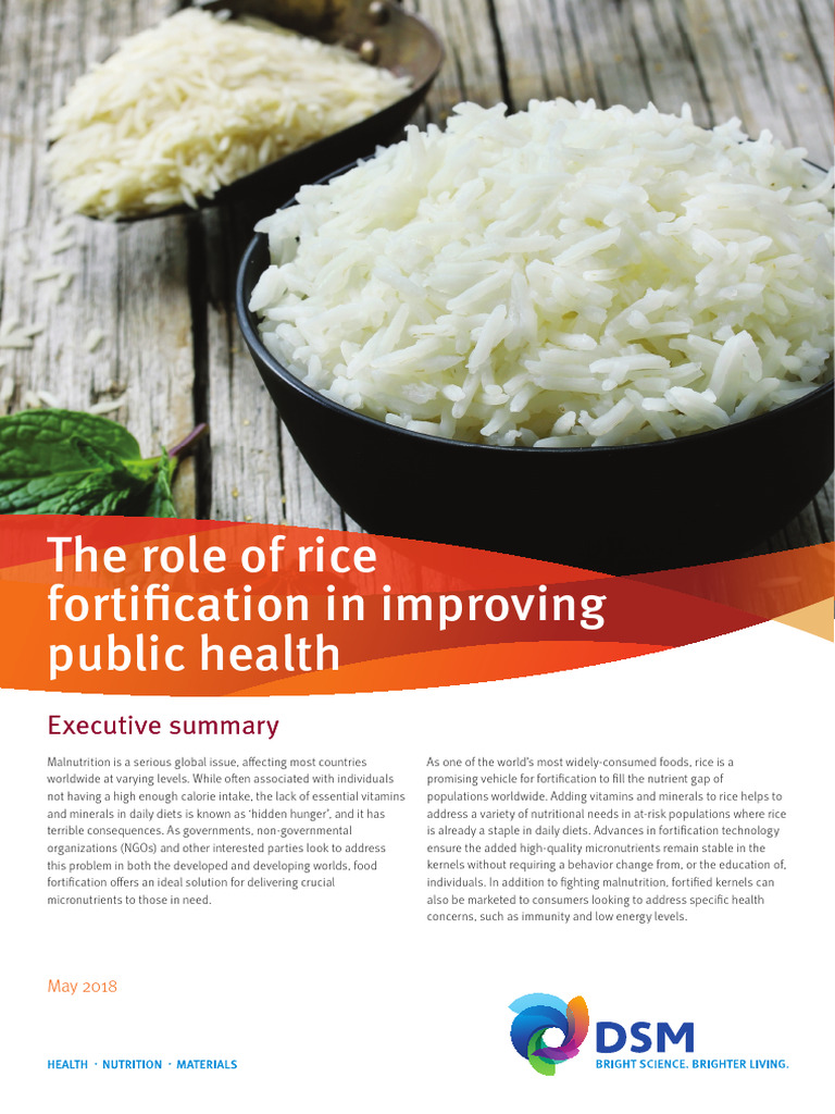 Rice Fortification for Public Health | PDF | Malnutrition | Micronutrient
