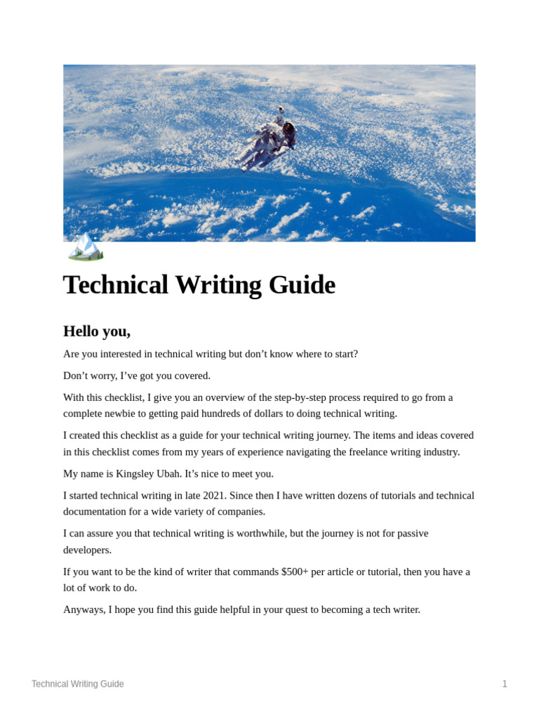 Technical Writing Success Checklist | PDF | Proofreading | Human ...