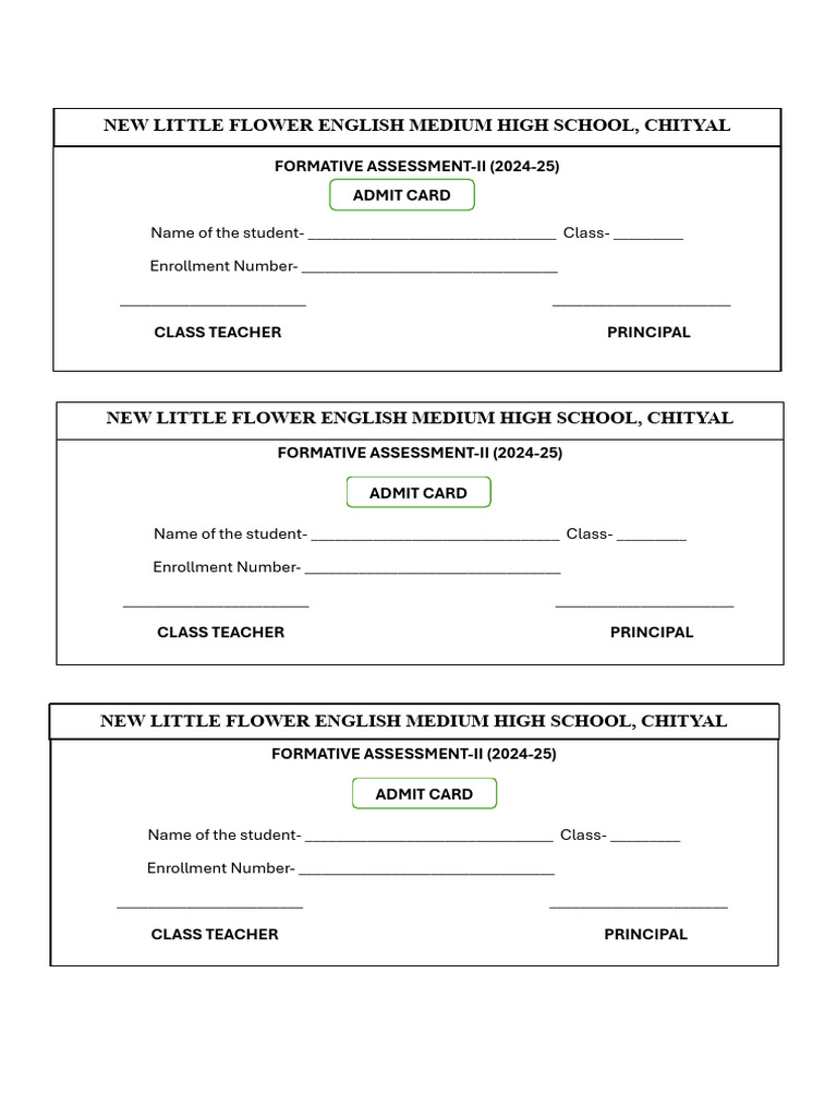 Admit Card | PDF