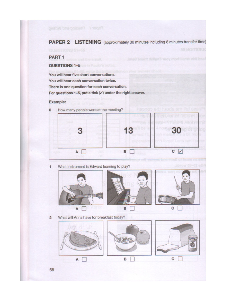 KET 7 - Listening Test 3 | PDF