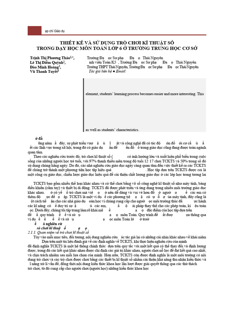 TRNH TH PHNG Tho L TH Dim Qunh o Minh Hong V Thanh Tuyt | PDF