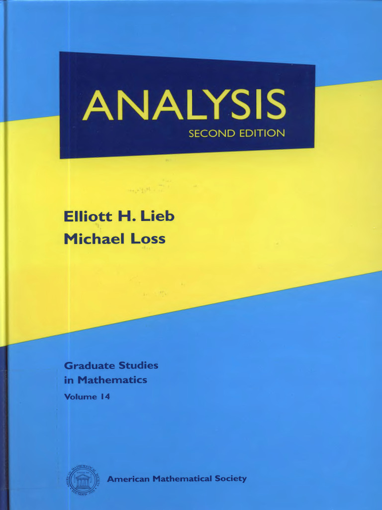 Analysis (Elliott H. Lieb, Michael Loss) (ZLibrary) PDF