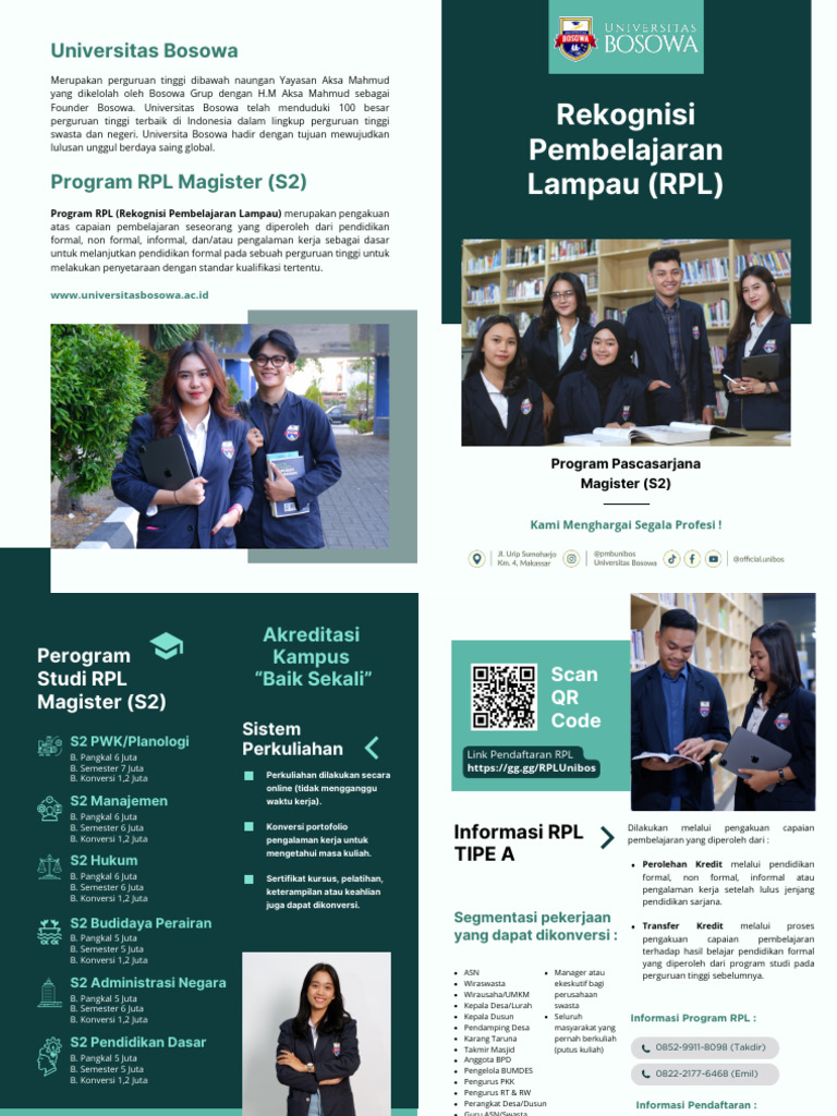 Program S2 RPL Universitas Bosowa | PDF