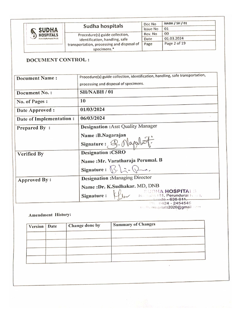 Specimen Collection | PDF