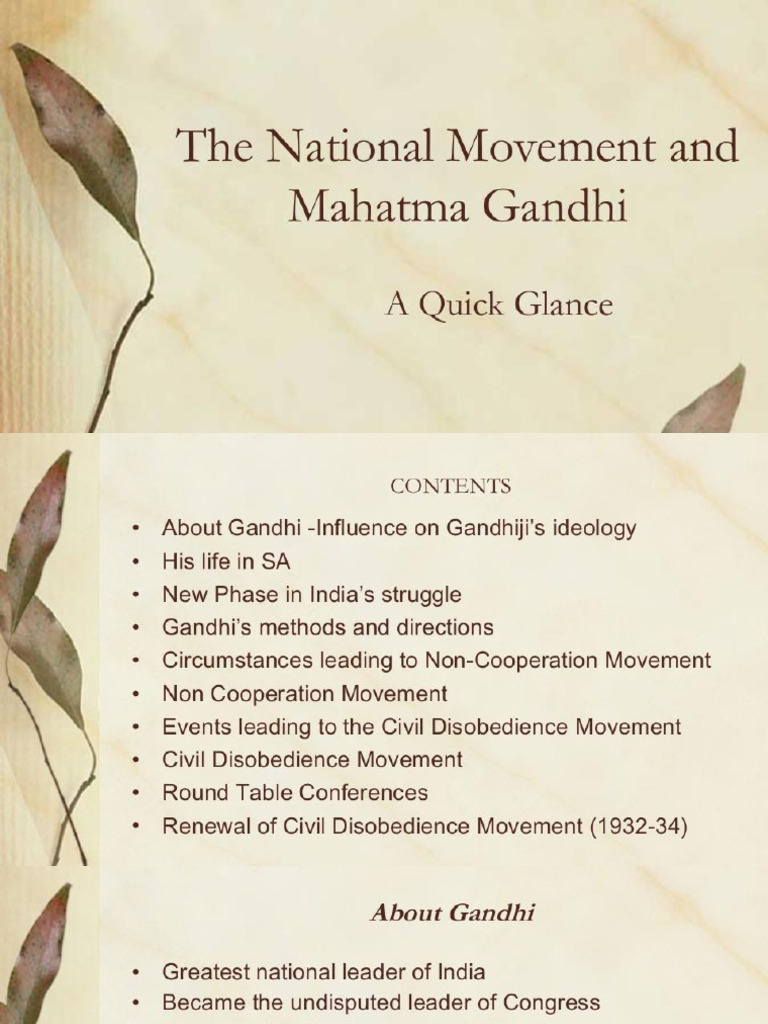 Chapter 13 Mahatma Gandhi and National Movements | PDF