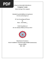 Internship Report Cover Page Template | PDF