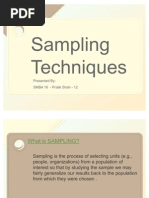 Project - Sampling Techniques