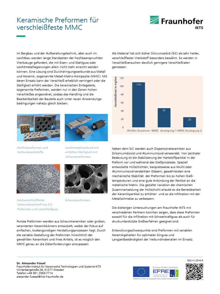 Porous Ceramic Inserts For Highly Stressed Cast Components - Fraunhofer ...