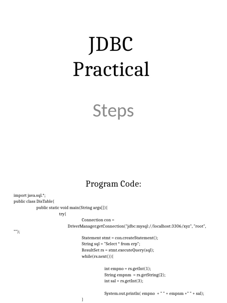 JDBC | PDF