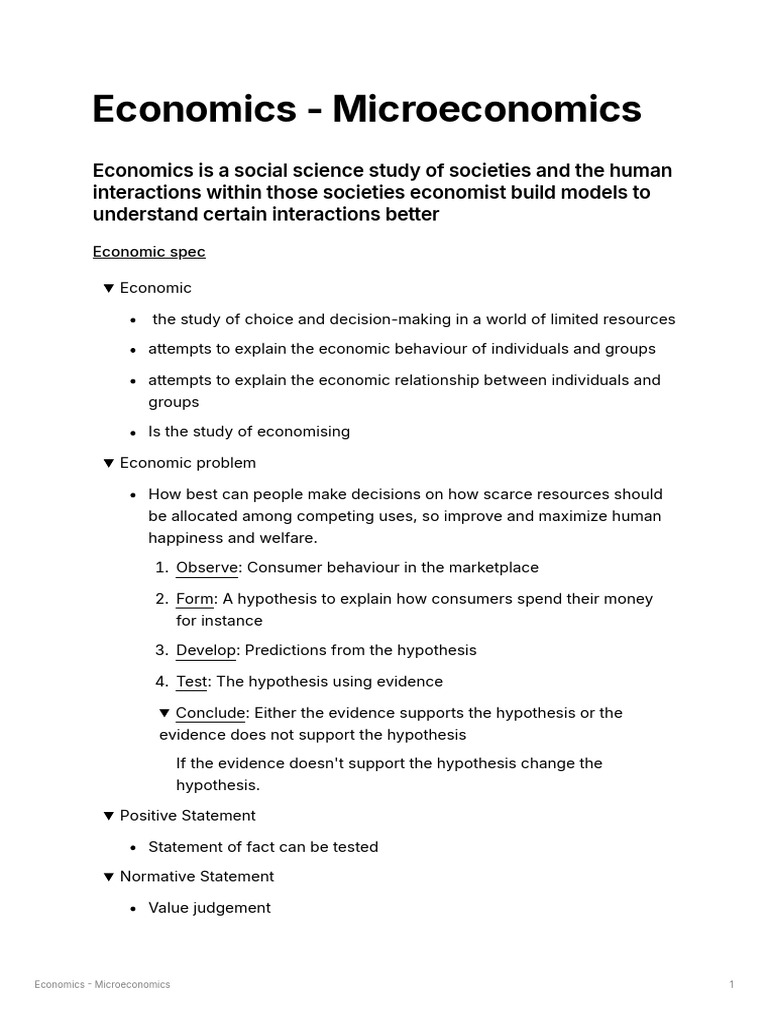 Introduction to Microeconomics Concepts | PDF | Demand | Economics