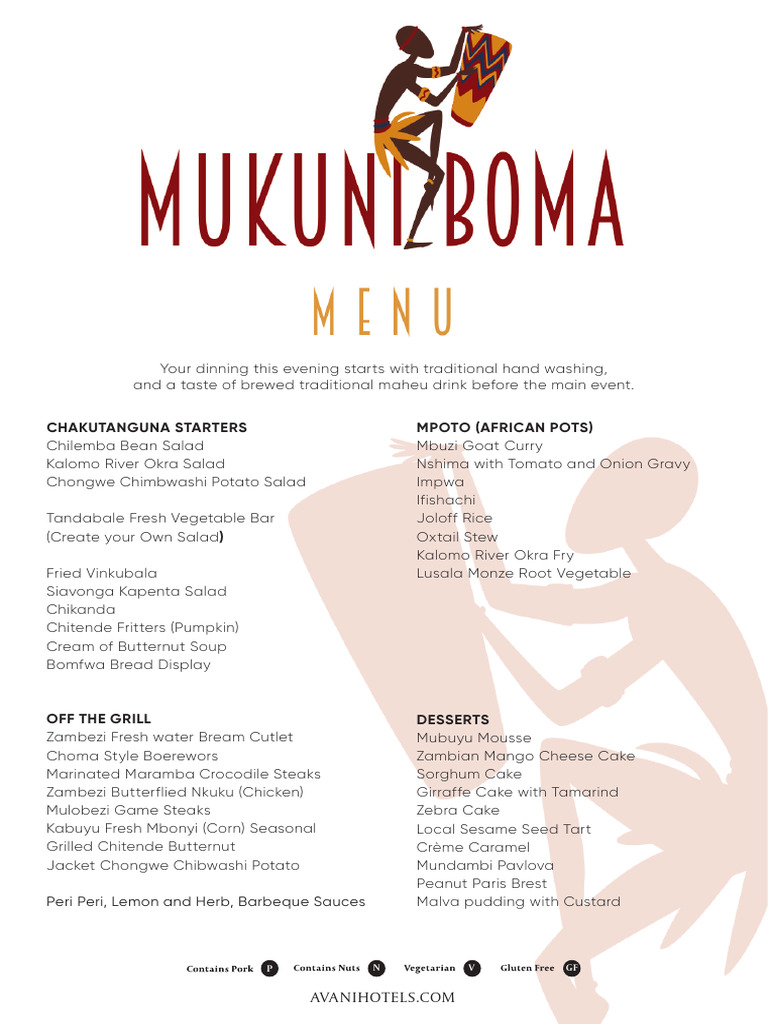 Avani Hotel Restaurant Menu | PDF