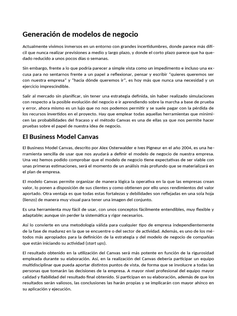 BASICO - Business Model Canvas | PDF | Business | Modelo de negocio