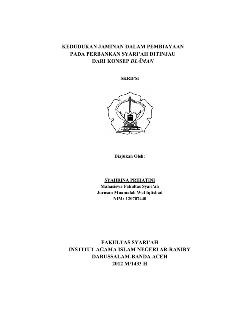 barang uu jaminan Jaminan Dalam Kedudukan Pembiayaan barang uu jaminan Jaminan Dalam Kedudukan Pembiayaan
