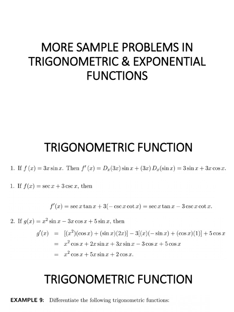 Activity 02 Trigonometric Exponential Functions | PDF