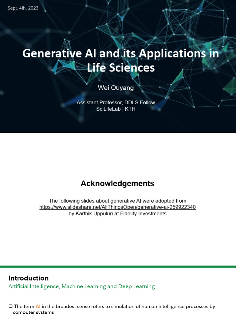 Generative AI in Life Sciences | PDF | Artificial Intelligence ...