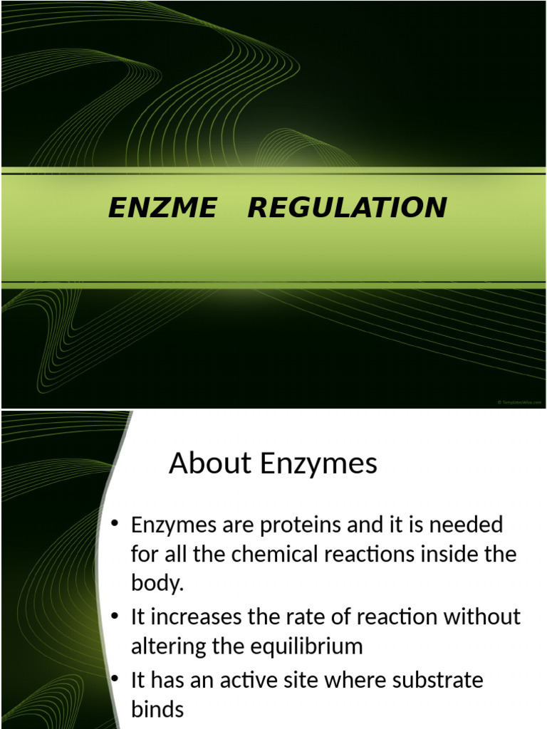 Enzyme Regulation Mechanisms Explained | PDF | Enzyme | Active Site