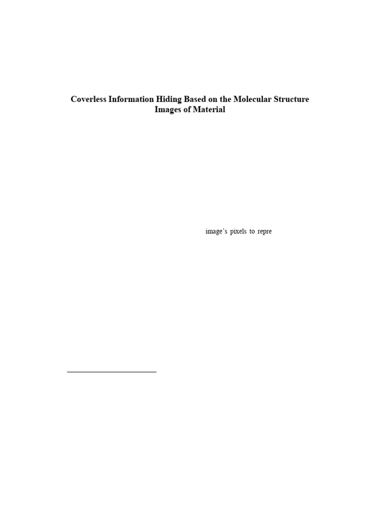 Coverless Information Hiding Based On The Molecular Structure Images of ...