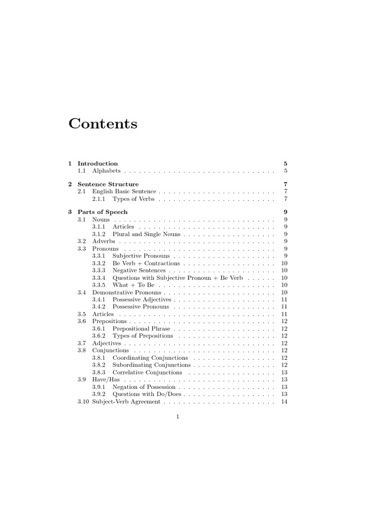 english | PDF | Grammatical Number | Verb