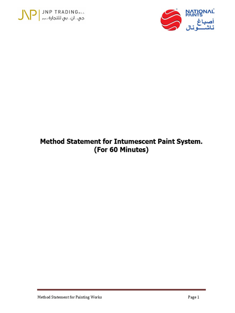 Voltage - Method Statement For Intumescent Paint - 60 Minutes | PDF ...