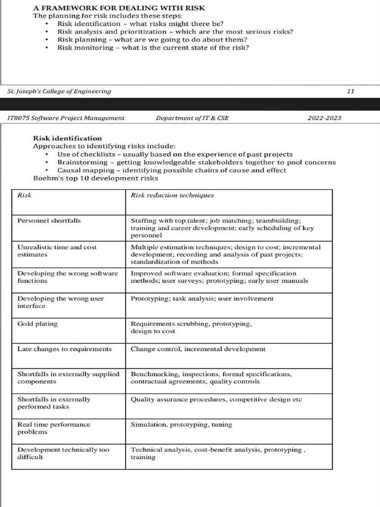 Risk Identification& Mitigation | PDF