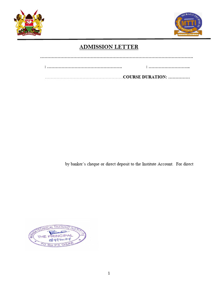 Admission Letter 2024 Updated | PDF | Banks | Sweater