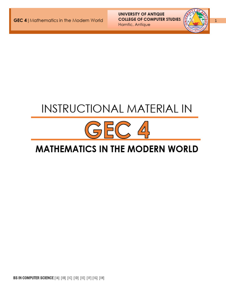 Chapter 1 The Nature of Mathematics | PDF | Pattern | Mathematics