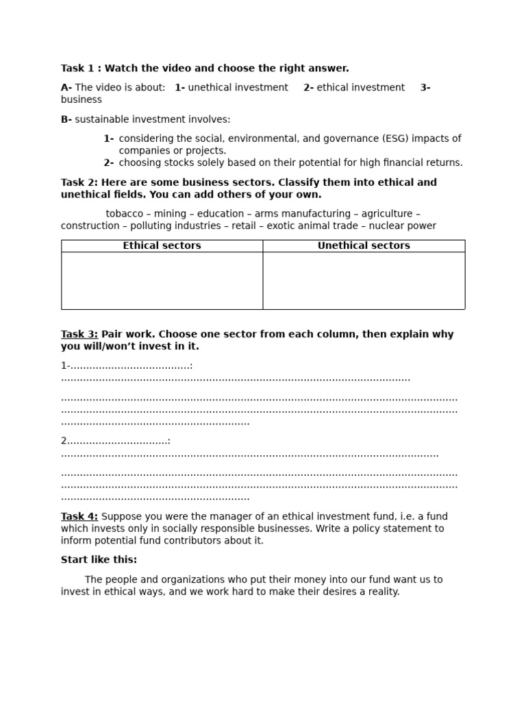 Ethical Investment Strategies Guide | PDF | Business | Computers