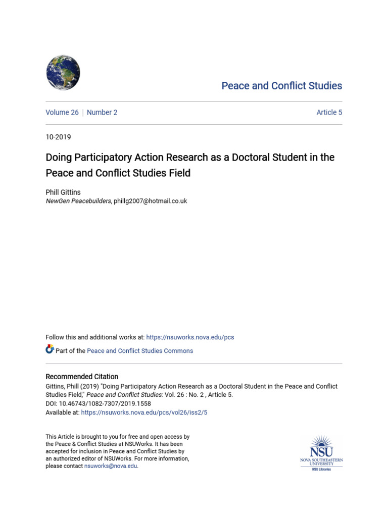 Doing Participatory Action Research As A Doctoral Student in The | PDF ...
