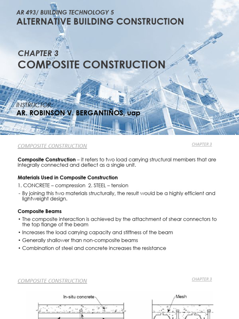 BT 5 Chapter3 Composite Construction | PDF | Beam (Structure) | Concrete