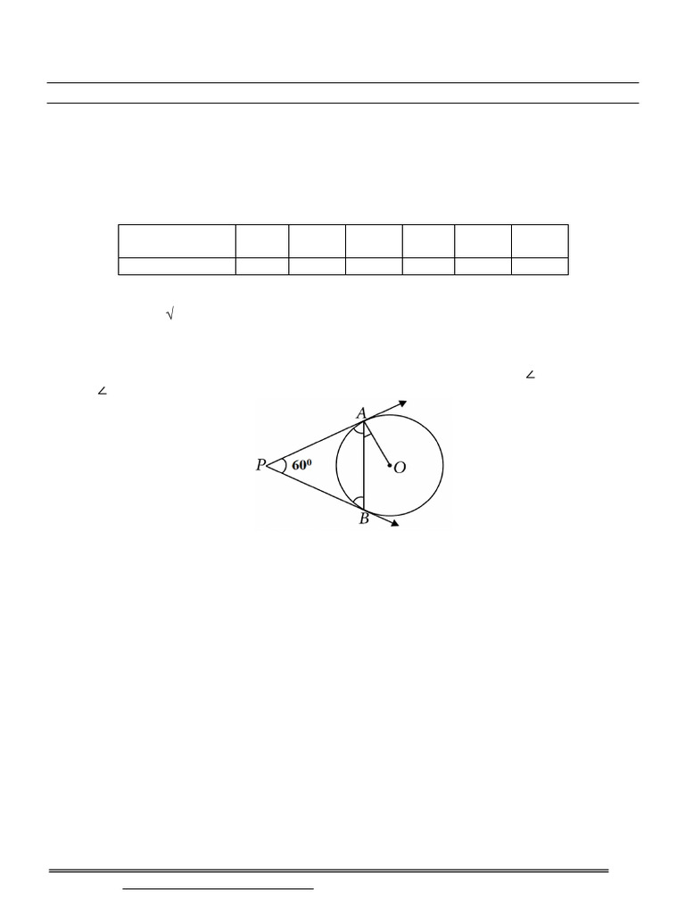 Board Exam 2023 Revision Test 19 Class X Maths | PDF | Circle | Triangle