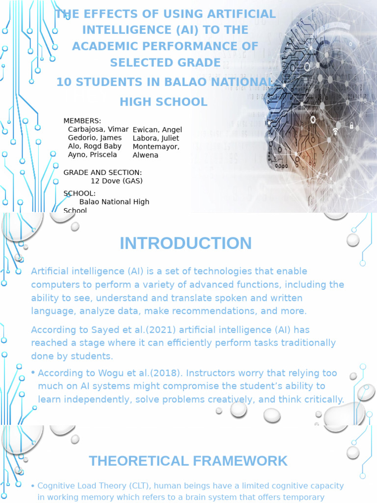 AI's Impact on Grade 10 Academic Performance | PDF | Intelligence (AI ...