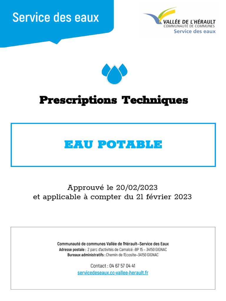 Guide Technique AEP CCVH 2023 | PDF | Béton | Tuyau