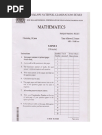 MSCE Mathematics Paper 1 2022/23 | PDF | Geometry | Mathematical Concepts