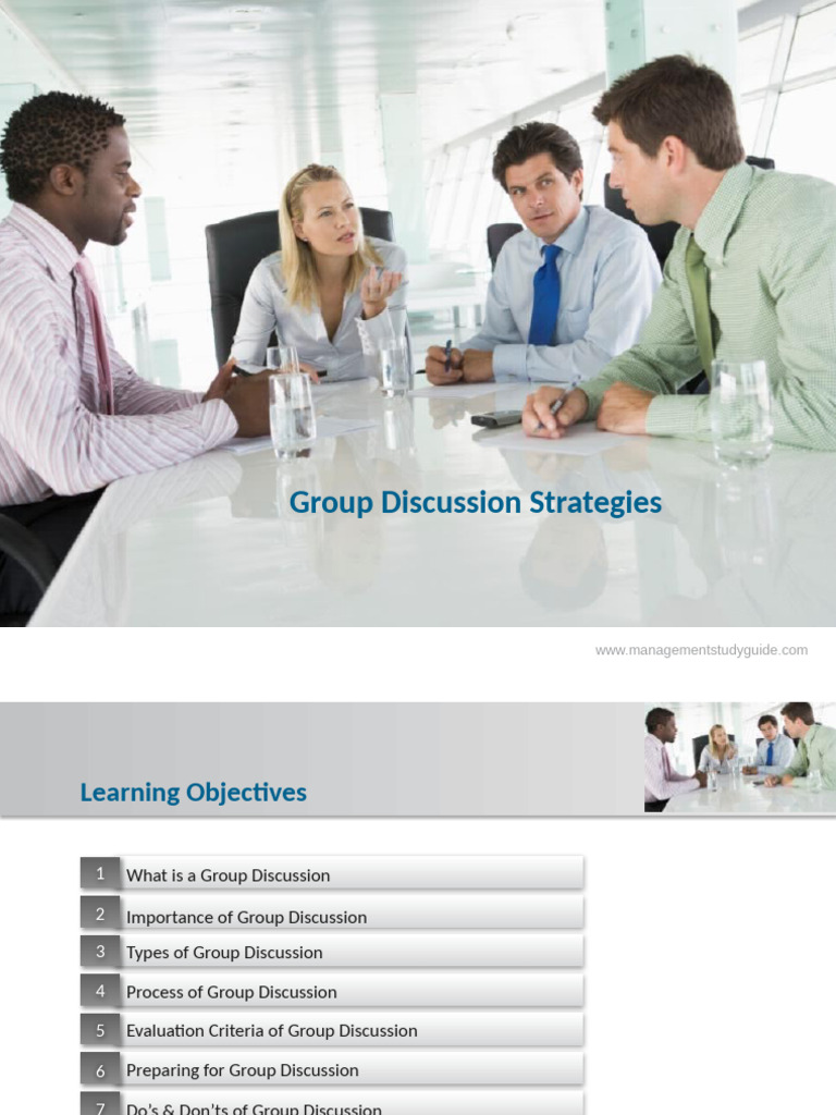 Group Discussion Strategies | PDF | Leadership | Communication
