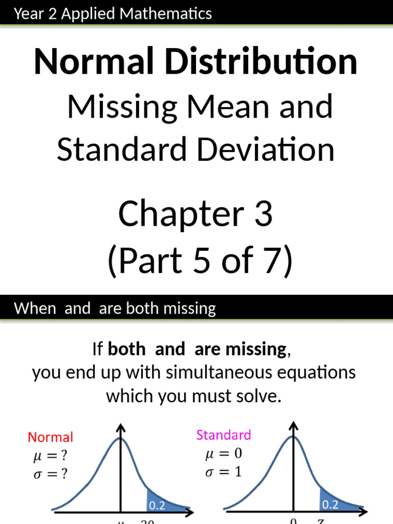Solving Missing Mean & SD | PDF