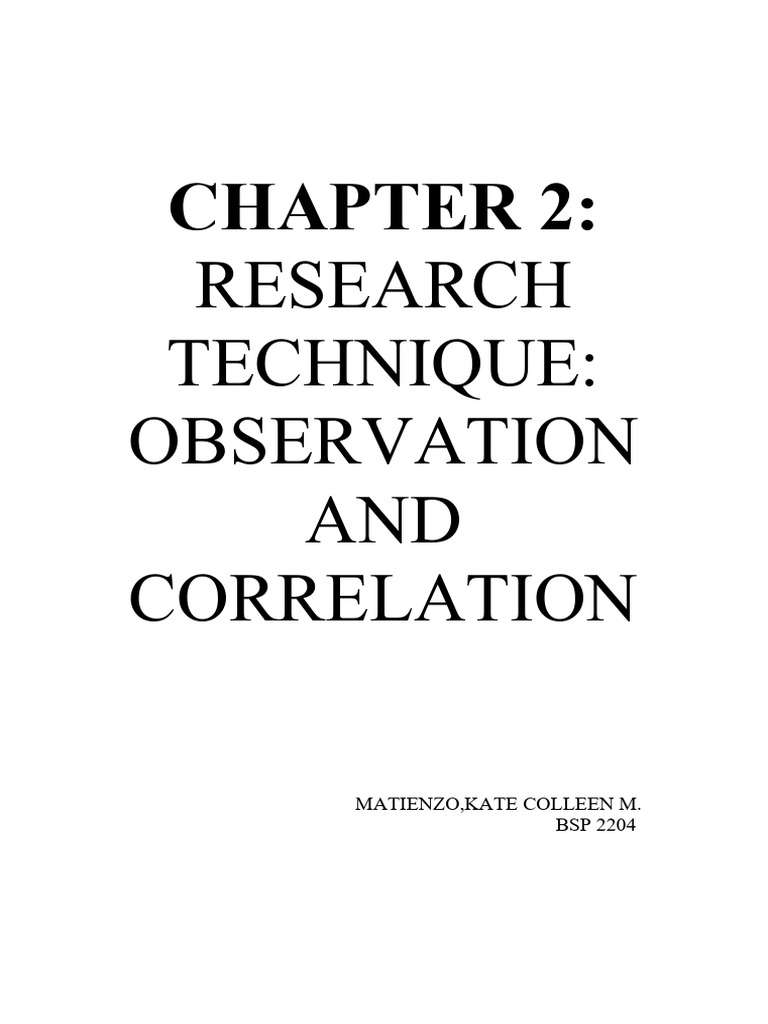 CHAPTER 2_MATIENZO | PDF | Experiment | Causality