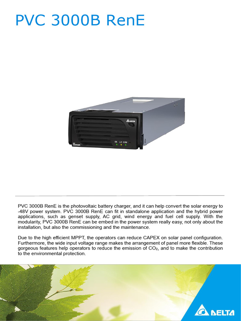 PVC 3000B RenE Photovoltaic Charger | PDF | Photovoltaics | Renewable ...
