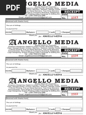 ANGELLO RECEIPT