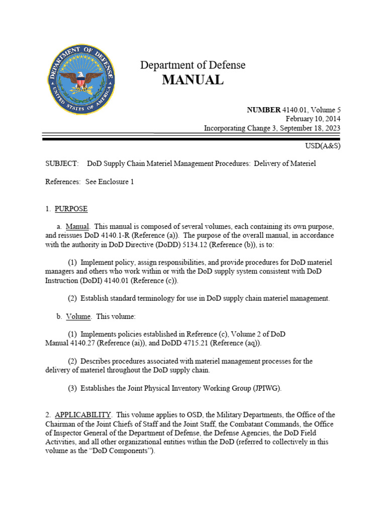 DoDM.4140.01.Vol.05 - DoD Supply Chain Materiel Management Procedures ...
