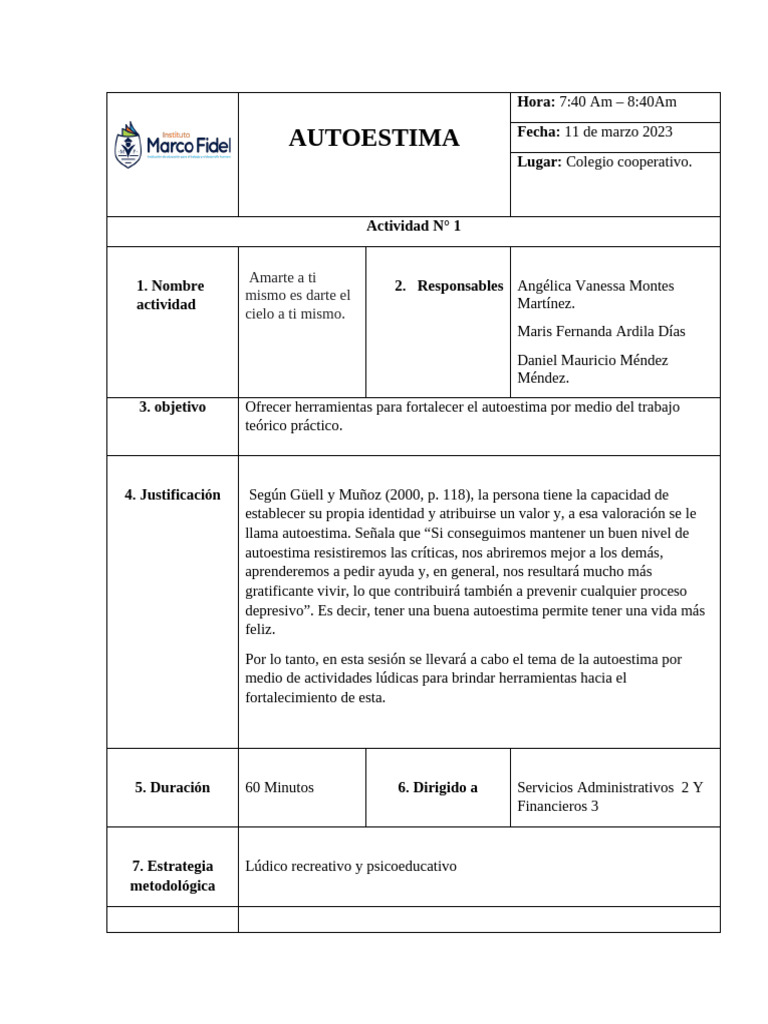 Fortalecimiento de la Autoestima en Jóvenes | PDF | Autoestima