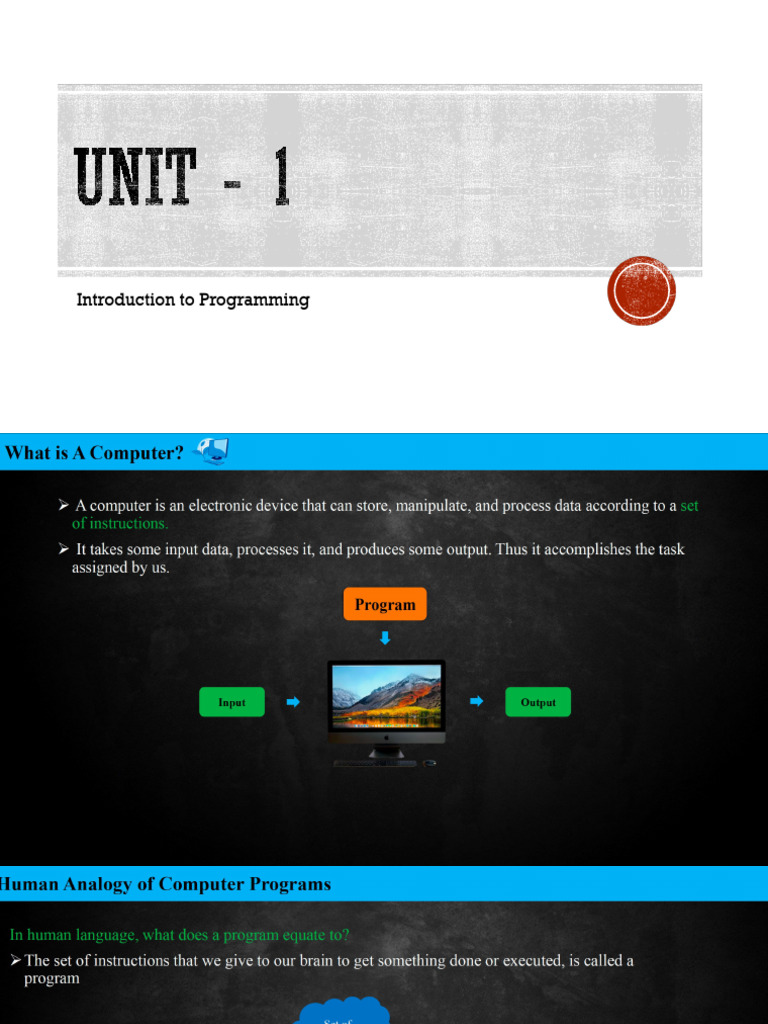 Introduction To Programming | PDF