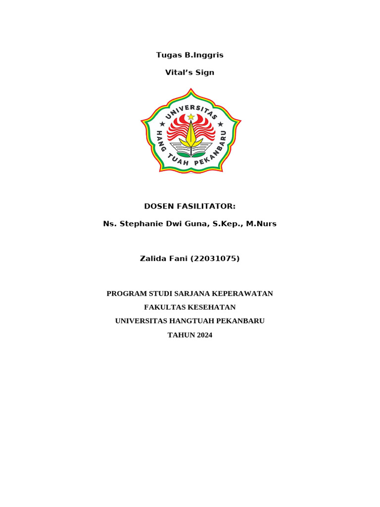 Vital Sign Peper Fani | PDF | Hypertension | Health Sciences