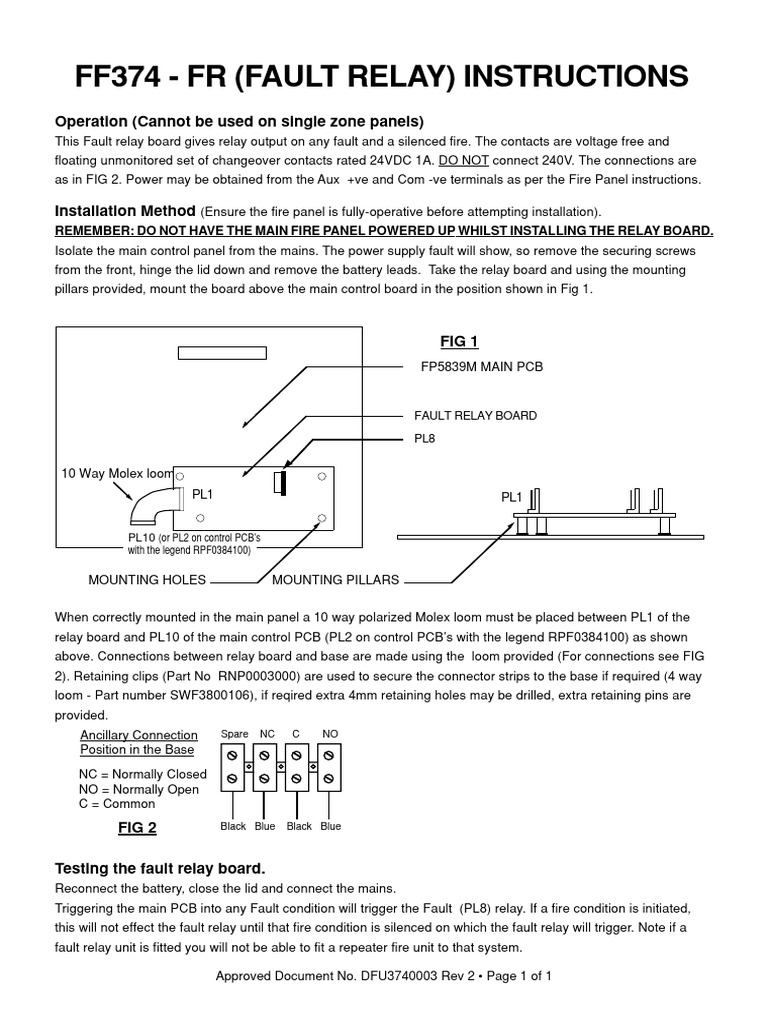 FF374-FR Fault Relay Rev2 | PDF | Relay | Printed Circuit Board
